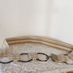 Metal Ring Stretch Striped Woman's Belt
